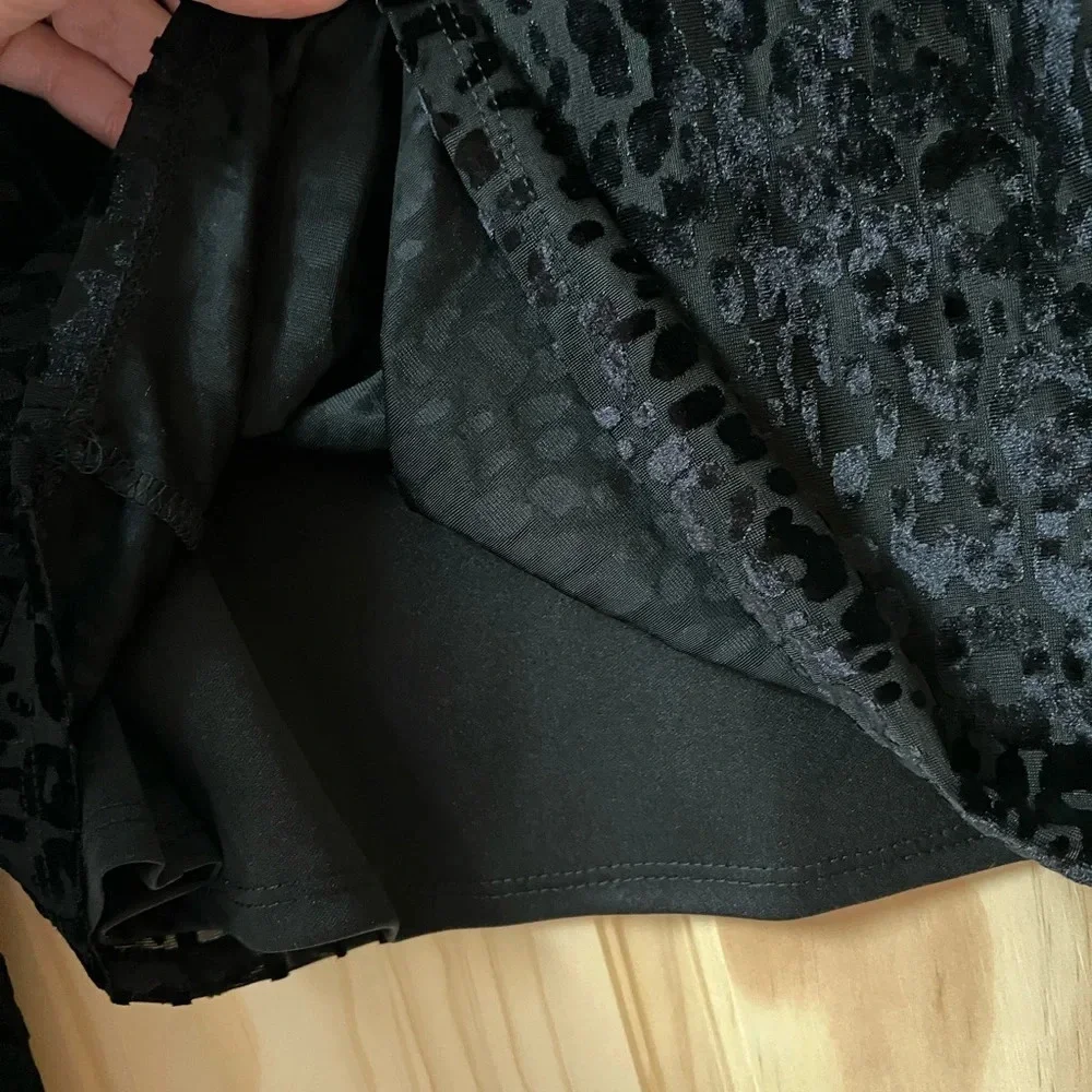 Black Animal Print Blouse
